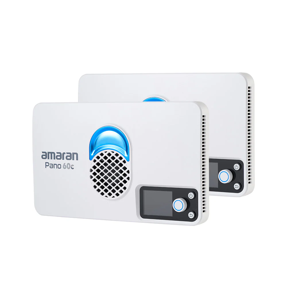 amaran Pano 60c RGB COB Mobile Light Panel (2-Light Kit, White) - Image 4