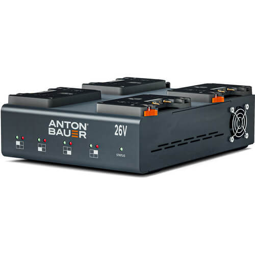 Anton Bauer Dionic 26V LP4 Quad Gold Mount Plus Charger - Image 3