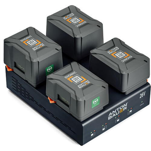 Anton Bauer Dionic 26V LP4 Quad Gold Mount Plus Charger - Image 5