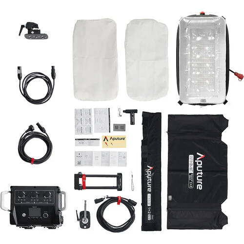 Aputure INFINIMAT LED with Clear Softbox & 400W Control Box Pack (1 x 2', Gold Mount) - Image 8