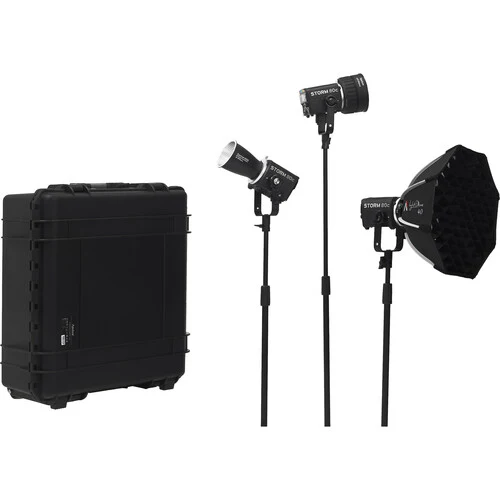 Aputure Storm 80c LED Monolight 3-Light Kit (US)