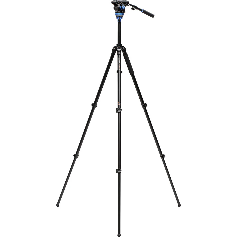Benro A2573F Aluminum Single Tube Tripod with S6Pro Fluid Video Head - Image 3