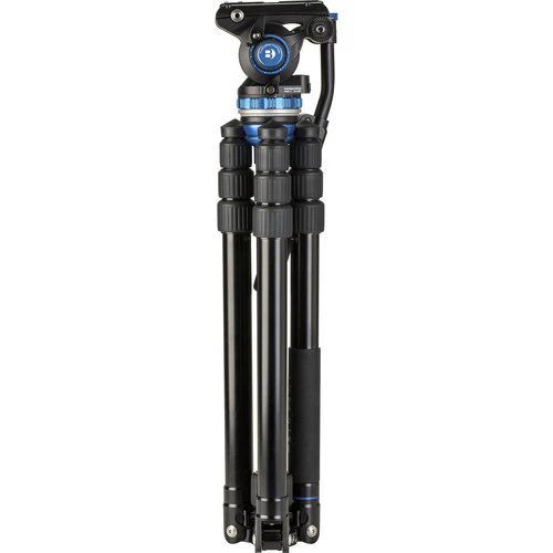 Benro A3883 Reverse-Folding Aluminum Travel Tripod with S6Pro Fluid Video Head - Image 3