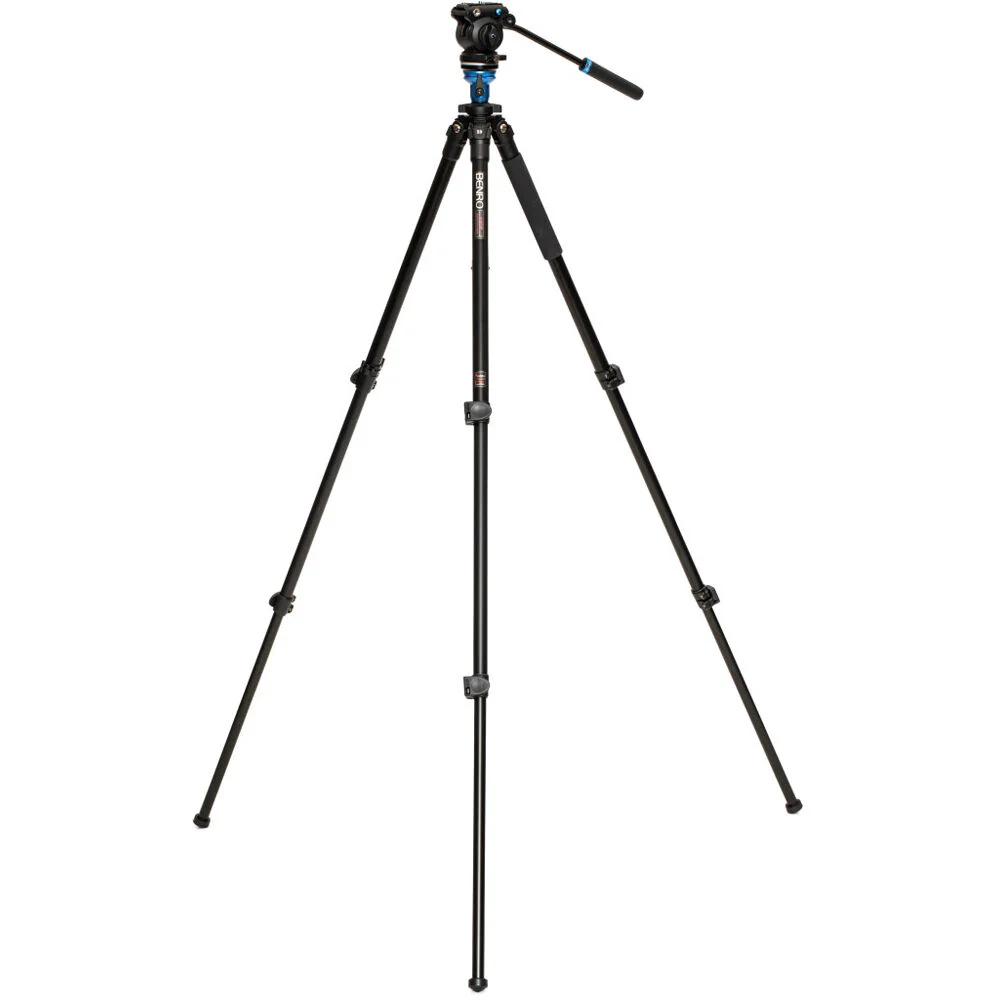 Benro Aluminum Tripod with S2 PRO 60mm Flat Base Video Head - Image 3
