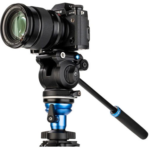 Benro Aluminum Tripod with S2 PRO 60mm Flat Base Video Head - Image 4