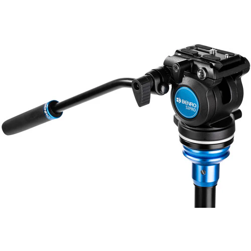 Benro Aluminum Tripod with S2 PRO 60mm Flat Base Video Head - Image 5