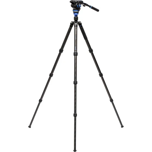 Benro C3883 Reverse-Folding Carbon Fiber Travel Tripod with S6Pro Fluid Video Head - Image 2