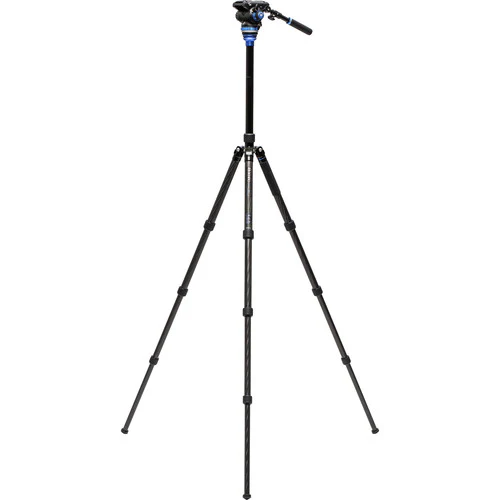 Benro C3883 Reverse-Folding Carbon Fiber Travel Tripod with S6Pro Fluid Video Head - Image 3