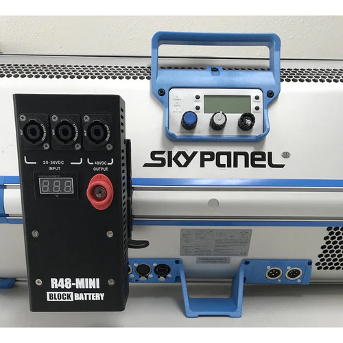 Block Battery R48-Mini Dual Voltage 28 & 48 VDC Regulator with Skypanel Light Mount Adapter - Image 2
