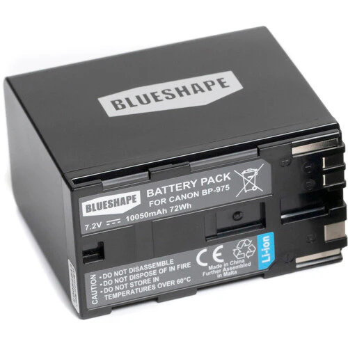 BLUESHAPE Canon BP-975 PLUS 7.2V 54Wh 7500mAh DV Power Pack Battery - Image 2