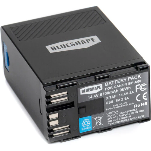 BLUESHAPE Canon BP-A60 14.4V 96Wh 6700mAh DV Power Pack Battery - Image 2
