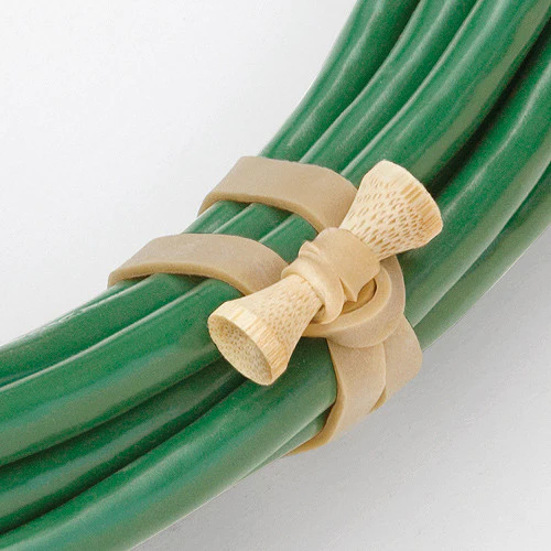 BongoTies Bamboo 5" Elastic Cable Ties (10 Pack) - Natural - Image 3