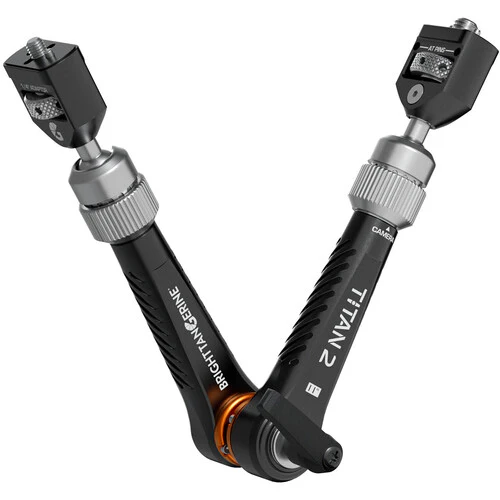 Bright Tangerine Titan Arm 2 (3/8"-16 Anti-Twist to 1/4"-20 Anti-Twist, London Fog Black)