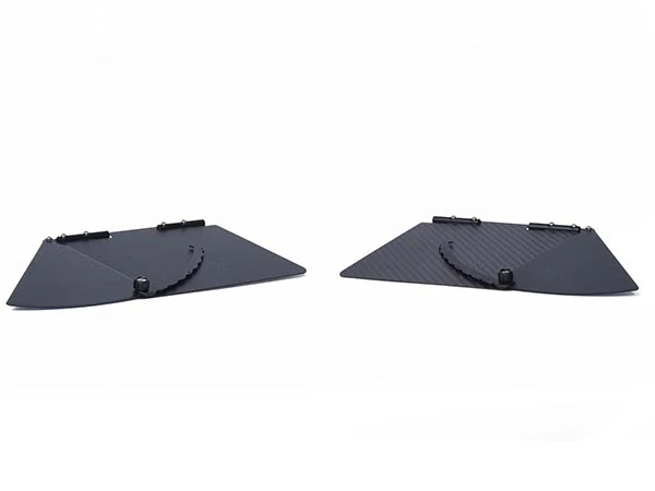 Bright Tangerine VIV Carbon Fibre Side Flags Pair: Inc, Flag Mounts with Variable Side Wing