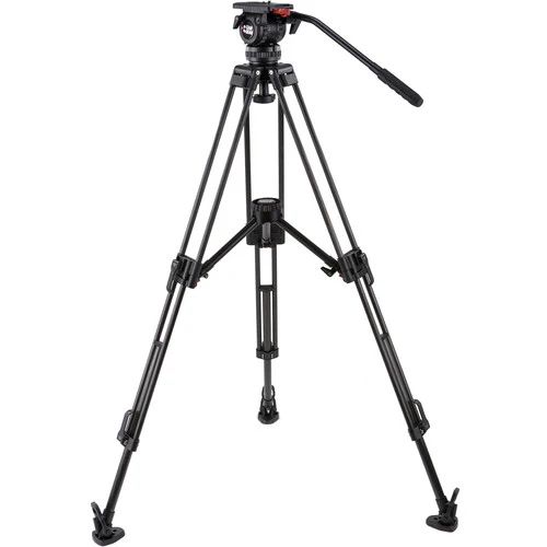 Camgear DV6P Fluid Head & T75/CF2 Carbon Fiber Tripod with Mid-Level Spreader System