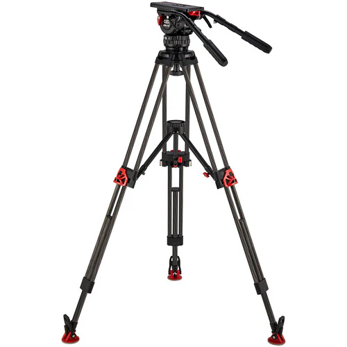 Camgear ENG CF/MS Carbon Fiber Tripod with Mid-Level Spreader & Elite 18 Fluid Head System