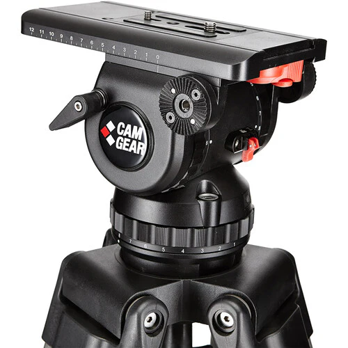 Camgear V20P EFP CF/MS Fluid Head and Carbon Fiber Tripod System (100mm) - Image 2