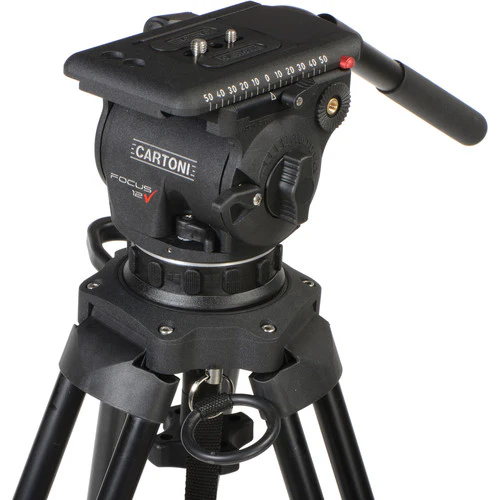 Cartoni Focus 12 Fluid Head with 2-Stage Aluminum Smart-Stop SDS Tripod System - Image 3