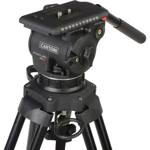 Cartoni Focus 12 Fluid Head with 2-Stage Carbon Fiber Smart-Stop SDS Tripod System - Image 3