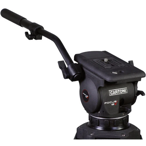 Cartoni Focus 12 Fluid Head with 2-Stage Carbon Fiber Smart-Stop SDS Tripod System - Image 4