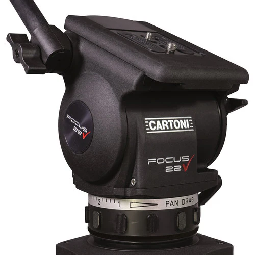 Cartoni Focus 22 Tripod System with 2-Stage Aluminum Legs, Mid-Level Spreader, and Bag - Image 5