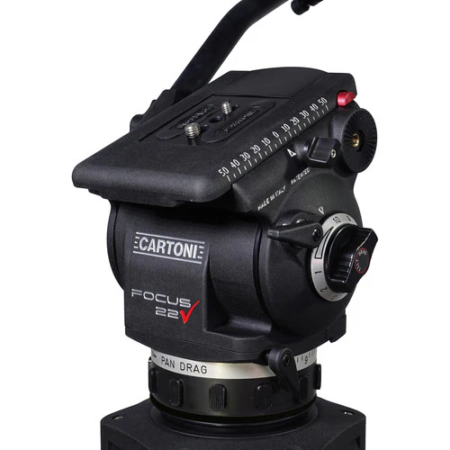 Cartoni Focus 22 Tripod System with 2-Stage Aluminum Legs, Mid-Level Spreader, and Bag - Image 6