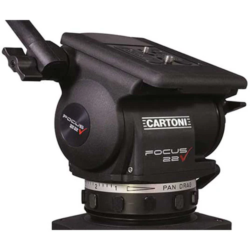 Cartoni Focus 22 Tripod System with 2-Stage Aluminum Legs, Mid-Level Spreader, and Bag - Image 7
