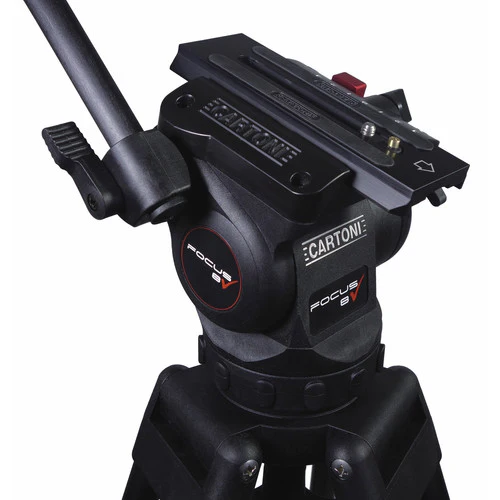 Cartoni Focus 8 Fluid Head & Two-Stage Tripod SDS System (Aluminum) - Image 4