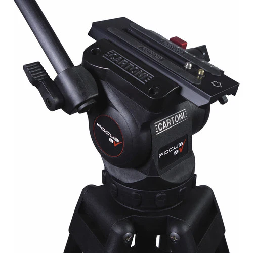 Cartoni Focus 8 Fluid Head & Two-Stage Tripod SDS System (Carbon Fiber) - Image 4