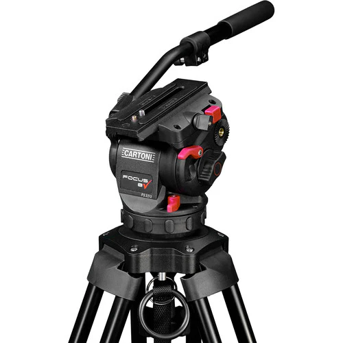 Cartoni Focus 8 Fluid Head with Red Lock Tripod System - Image 2