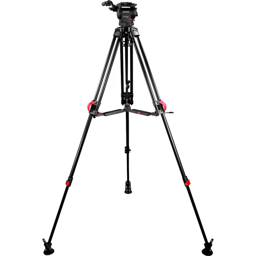 Cartoni Focus 8 Fluid Head with Red Lock Tripod System - Image 4