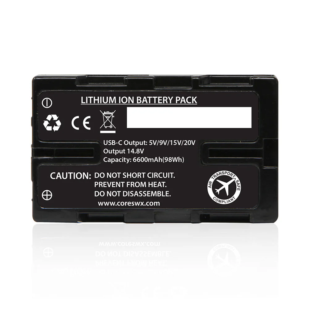 Core SWX Nano-U98X 14.8V Battery with D-Tap for Select Sony Camcorders - Image 2