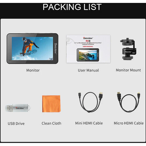 Desview R6II 5.5" Ultra-High Bright 1080p Touchscreen Monitor with 4K60 HDMI I/O - Image 6