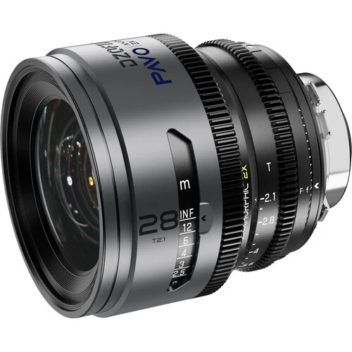 DZOFilm PAVO 28mm T2.1 2x Anamorphic Prime Lens (Blue Coating, PL/EF Mount, Feet) - Image 3