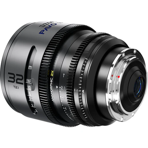 DZOFilm PAVO 32mm T2.1 2x Anamorphic Prime Lens (Blue Coating, PL/EF Mount, Feet) - Image 4