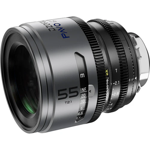 DZOFilm PAVO 55mm T2.1 2x Anamorphic Prime Lens (Blue Coating, PL/EF Mount, Feet) - Image 3