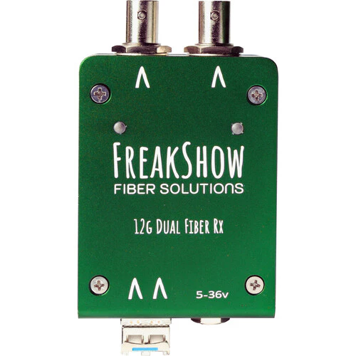 Freakshow HD Fiber to 12G-SDI Dual SDI Receiver with DC Barrel Connector