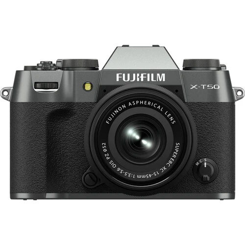 FUJIFILM X-T50 Mirrorless Camera with 15-45mm Lens (Charcoal Silver)