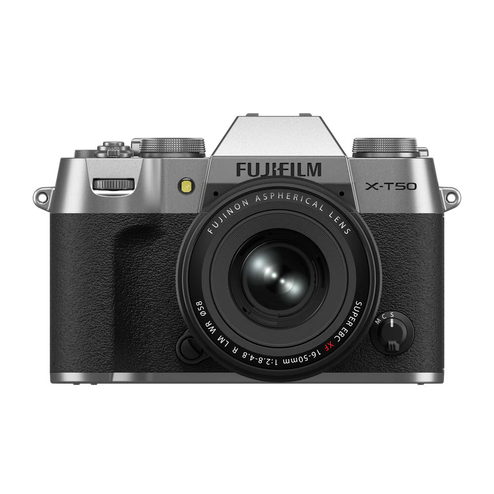 FUJIFILM X-T50 Mirrorless Camera with 16-50mm Lens (Silver)