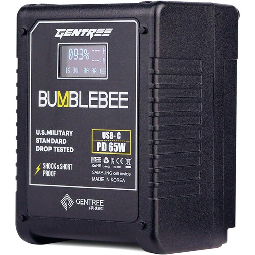 GENTREE V-Mount Micro-Size Life-Cyle Counter Battery with OLED Display (98Wh)