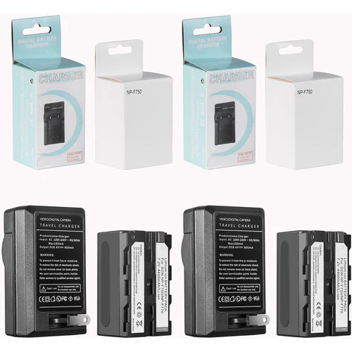 GVM NP-F750 4400mAh Batteries with Travel Chargers (Set of 2) - Image 4