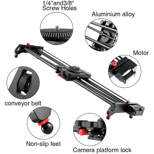 GVM Professional Video Carbon Fiber Motorized Camera Slider (32") - Image 3