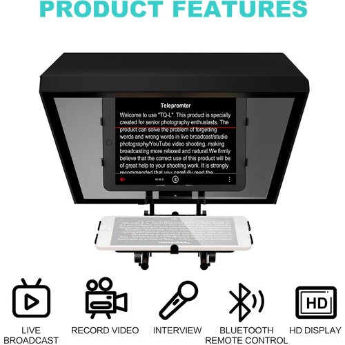 GVM Teleprompter for Tablets and Smartphones with Bluetooth Remote and App - Image 4