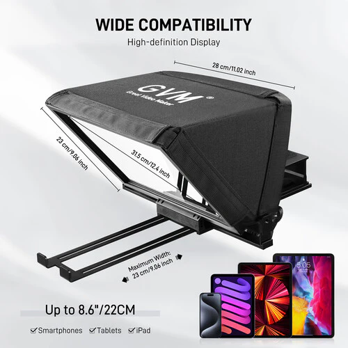 GVM Teleprompter TQ-MB for Tablets & Smartphones with Remote Control - Image 3