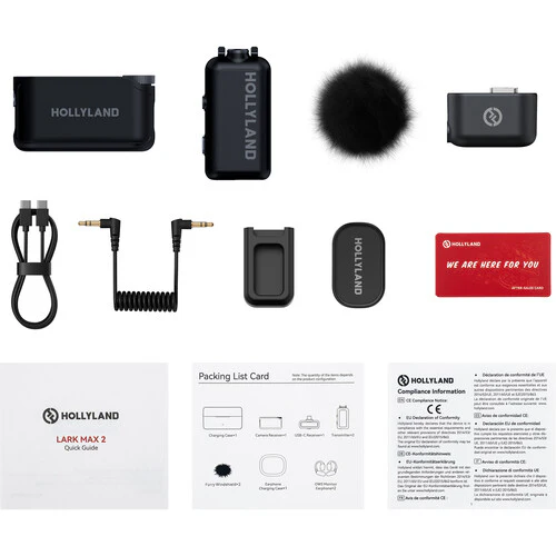 Hollyland LARK MAX 2 Solo Wireless Microphone System for Cameras (Space Gray, 2.4 GHz) - Image 2