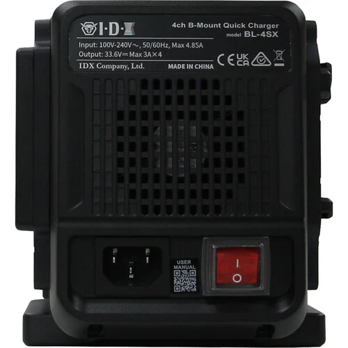 IDX System Technology BL-4SX 4-Bay Battery Simultaneous Quick Charger (B-Mount) - Image 5