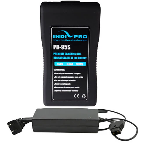 IndiPRO Tools 14.8V 95Wh Lithium-Ion Battery & Pro Charger Kit (V-Mount)