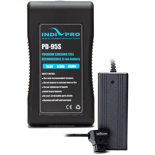 IndiPRO Tools 14.8V 95Wh Lithium-Ion Battery & Pro Charger Kit (V-Mount) - Image 2