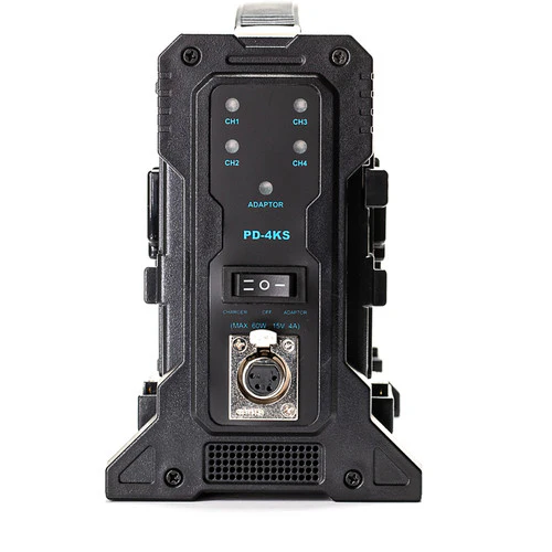 IndiPRO Tools 4-Bay Pro Battery Charger for Four V-Mount Batteries - Image 4
