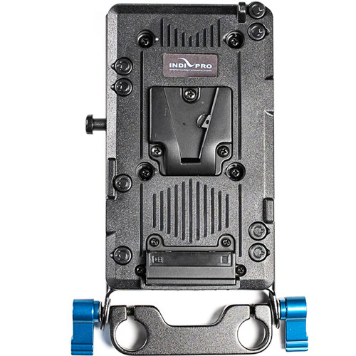 IndiPRO Tools Battery Adapter Plate with 15mm Rod System (V-Mount)